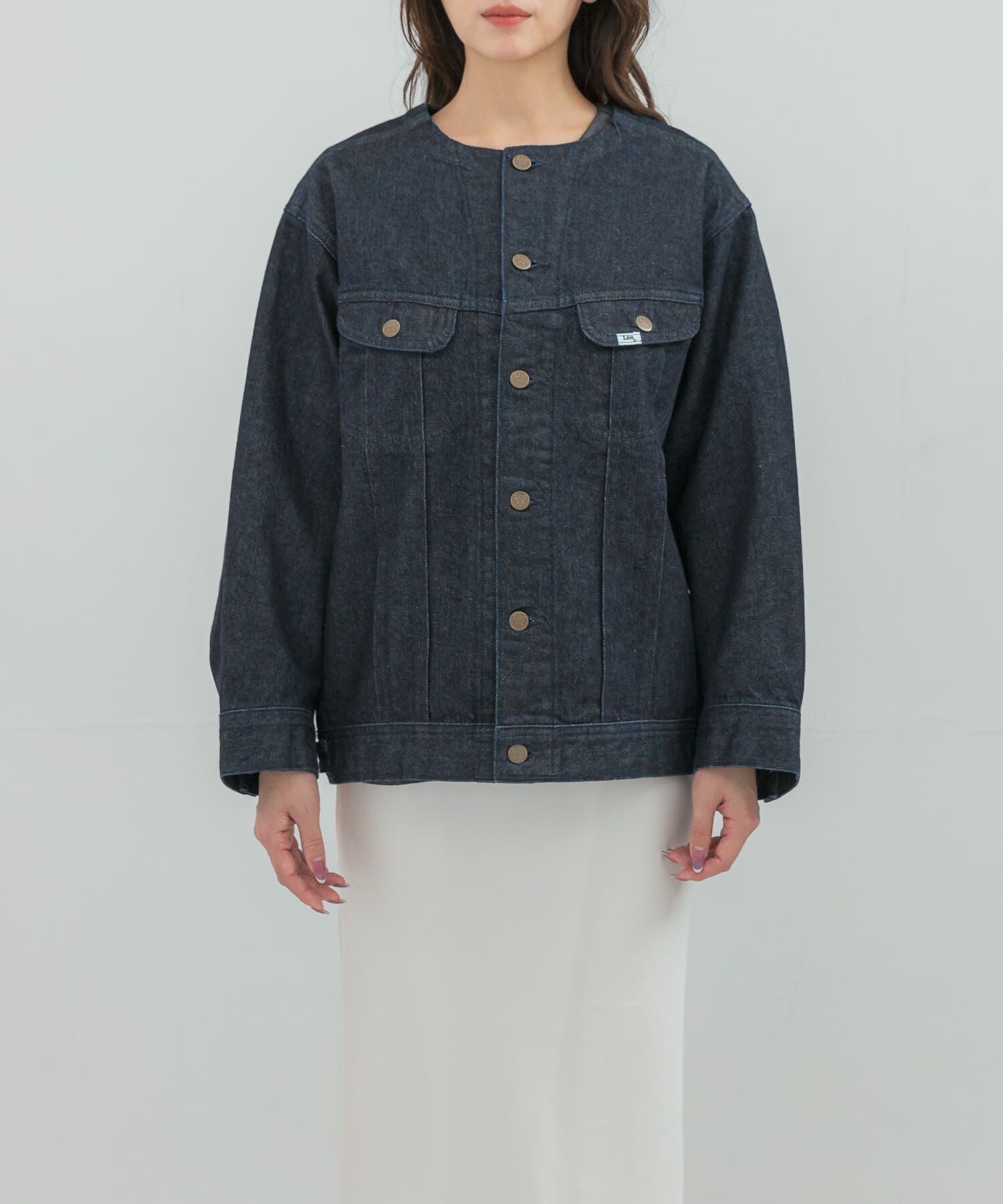 URBAN RESEARCH ROSSO「『別注』Lee101&times;ROSSO　NOCOLLAR JACKET」|デニムジャケット|