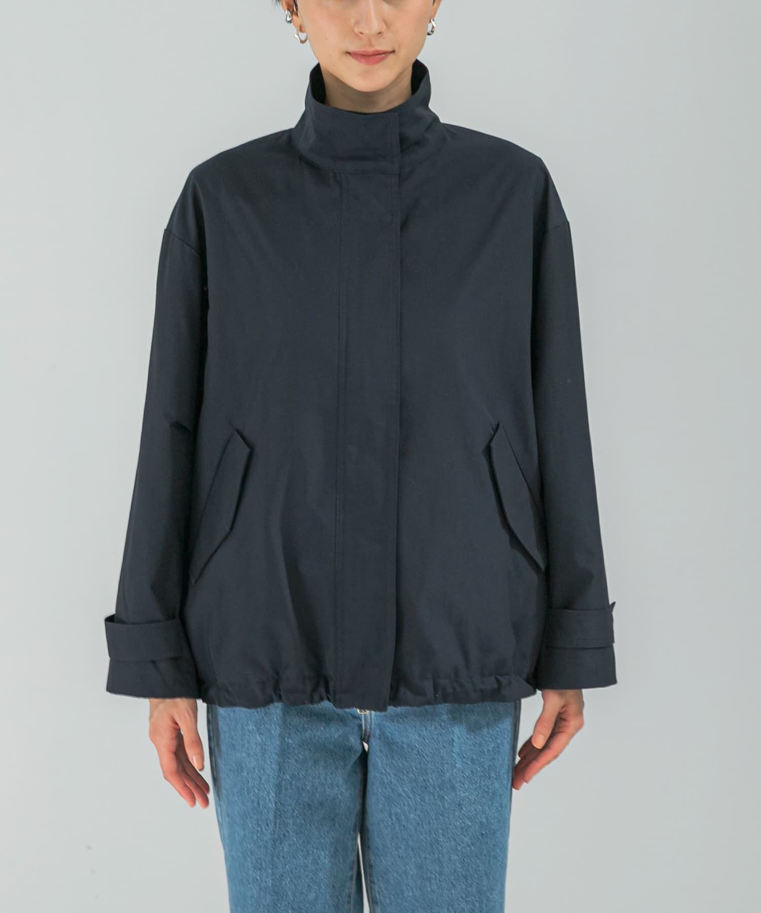 URBAN RESEARCH ROSSO「撥水スタンドカラーミドルコート」|ノーカラーコート|