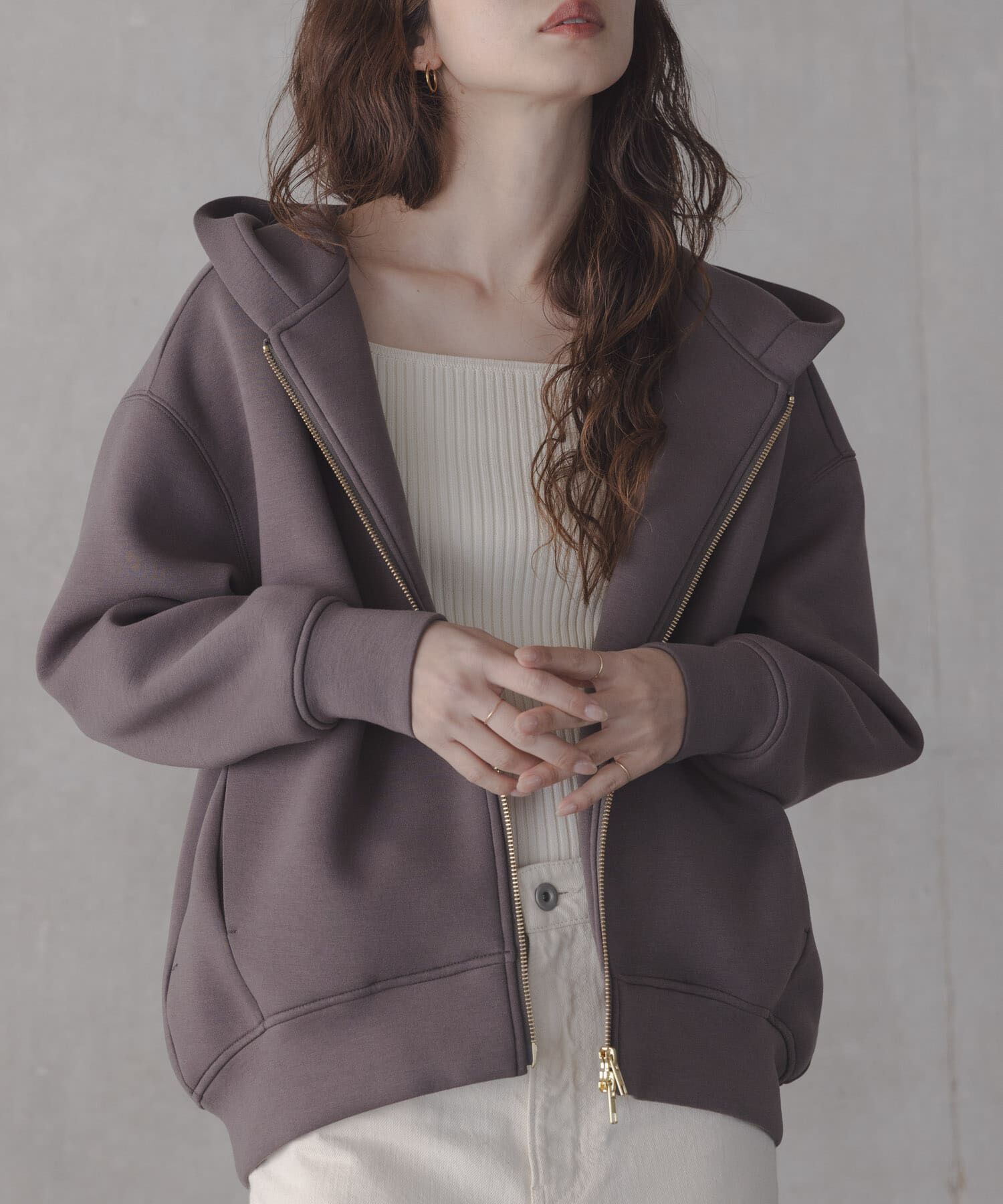 Sonny Label 「ダンボールZIPコクーンフーディー」|パーカー|