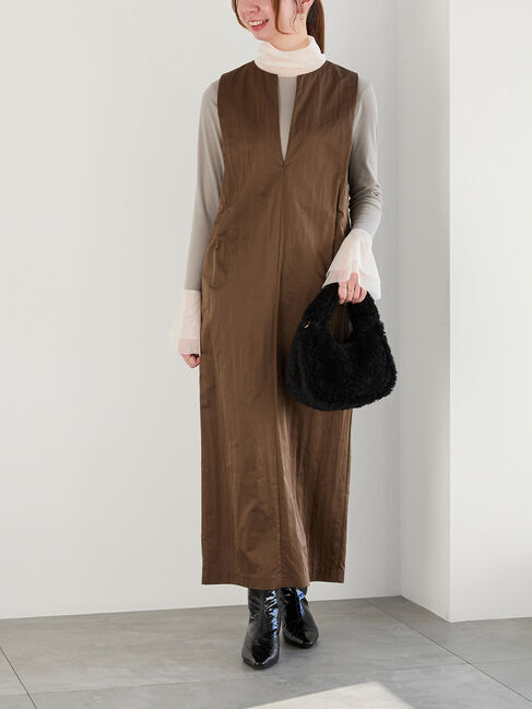 Te chichi「ナイロンスキッパージャンスカ」|ワンピース|オリーブ