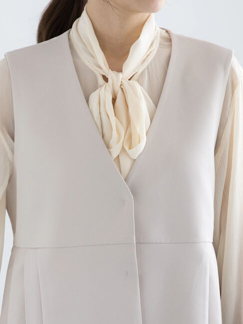 Te chichi「【セレモニーアイテム】サイドプリーツペプラムジレ（セットアップ可）」|ダウンベスト・ベスト|