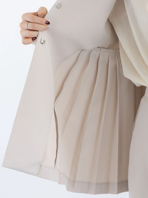 Te chichi「【セレモニーアイテム】サイドプリーツペプラムジレ（セットアップ可）」|ダウンベスト・ベスト|