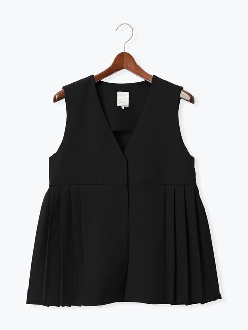 Te chichi「【セレモニーアイテム】サイドプリーツペプラムジレ（セットアップ可）」|ダウンベスト・ベスト|