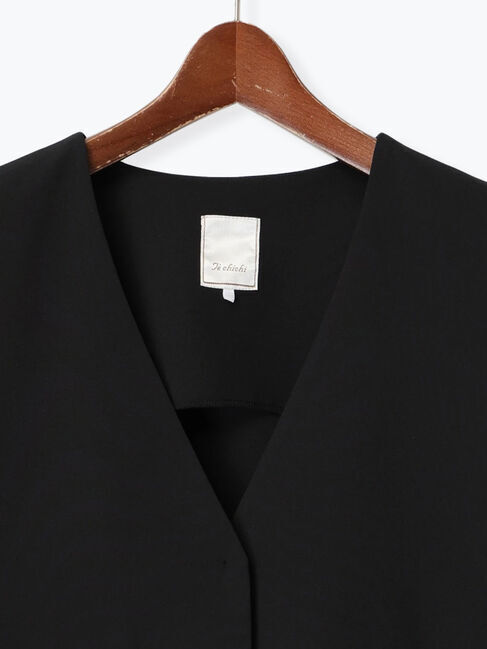 Te chichi「【セレモニーアイテム】サイドプリーツペプラムジレ（セットアップ可）」|ダウンベスト・ベスト|