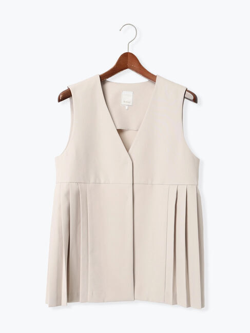 Te chichi「【セレモニーアイテム】サイドプリーツペプラムジレ（セットアップ可）」|ダウンベスト・ベスト|
