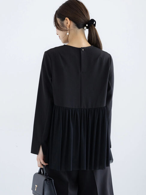 Te chichi「【セレモニーアイテム】チュールギャザーヘムドッキングブラウス（セットアップ可）」|シャツ・ブラウス|