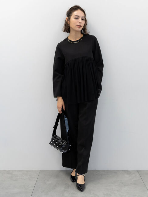 Te chichi「【セレモニーアイテム】チュールギャザーヘムドッキングブラウス（セットアップ可）」|シャツ・ブラウス|