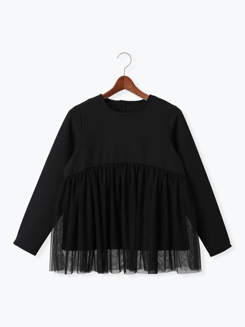 Te chichi「【セレモニーアイテム】チュールギャザーヘムドッキングブラウス（セットアップ可）」|シャツ・ブラウス|