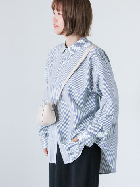 Lugnoncure「【イージーケア】無地柄アソートオーバーシャツ」|シャツ・ブラウス|ネイビー