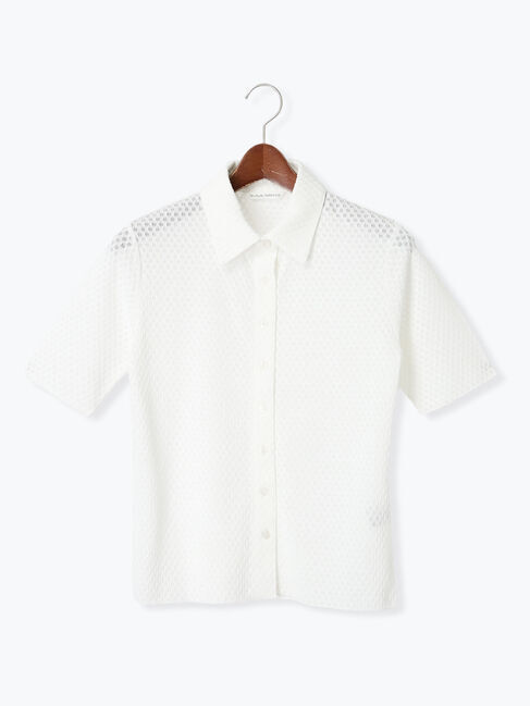 Te chichi TERRASSE「シャーリング衿付きカーディガン《2025summer catalog item》」|カーディガン|オフホワイト