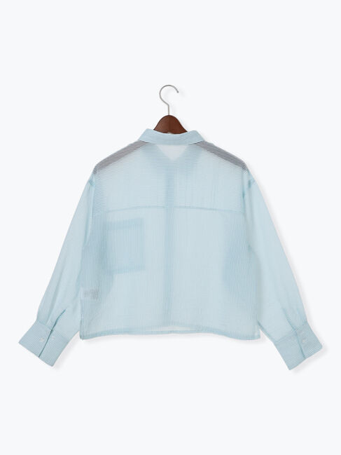 Te chichi TERRASSE「ストライプクロップドシアーシャツ」|シャツ・ブラウス|