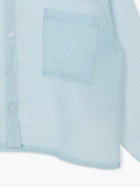 Te chichi TERRASSE「ストライプクロップドシアーシャツ」|シャツ・ブラウス|