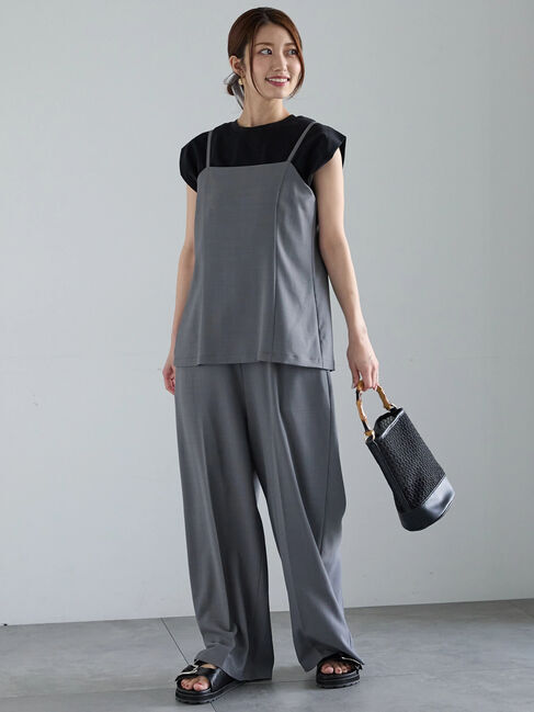 Te chichi「レイヤードコンビネゾン」|オールインワン|グレー