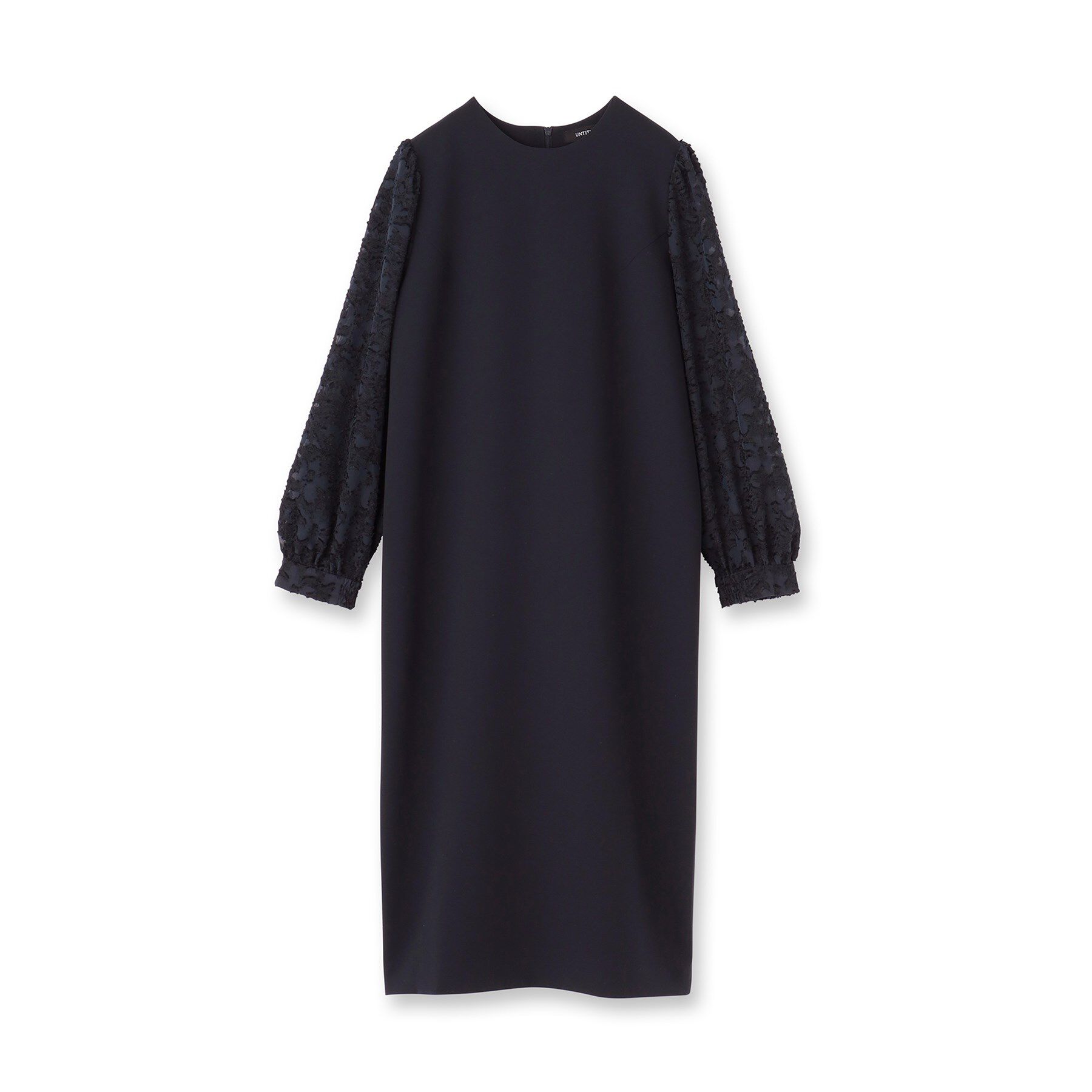 UNTITLED「【セレモニー/お呼ばれドレス/洗える】カットジャカードスリーブ ワンピース」|ワンピース|