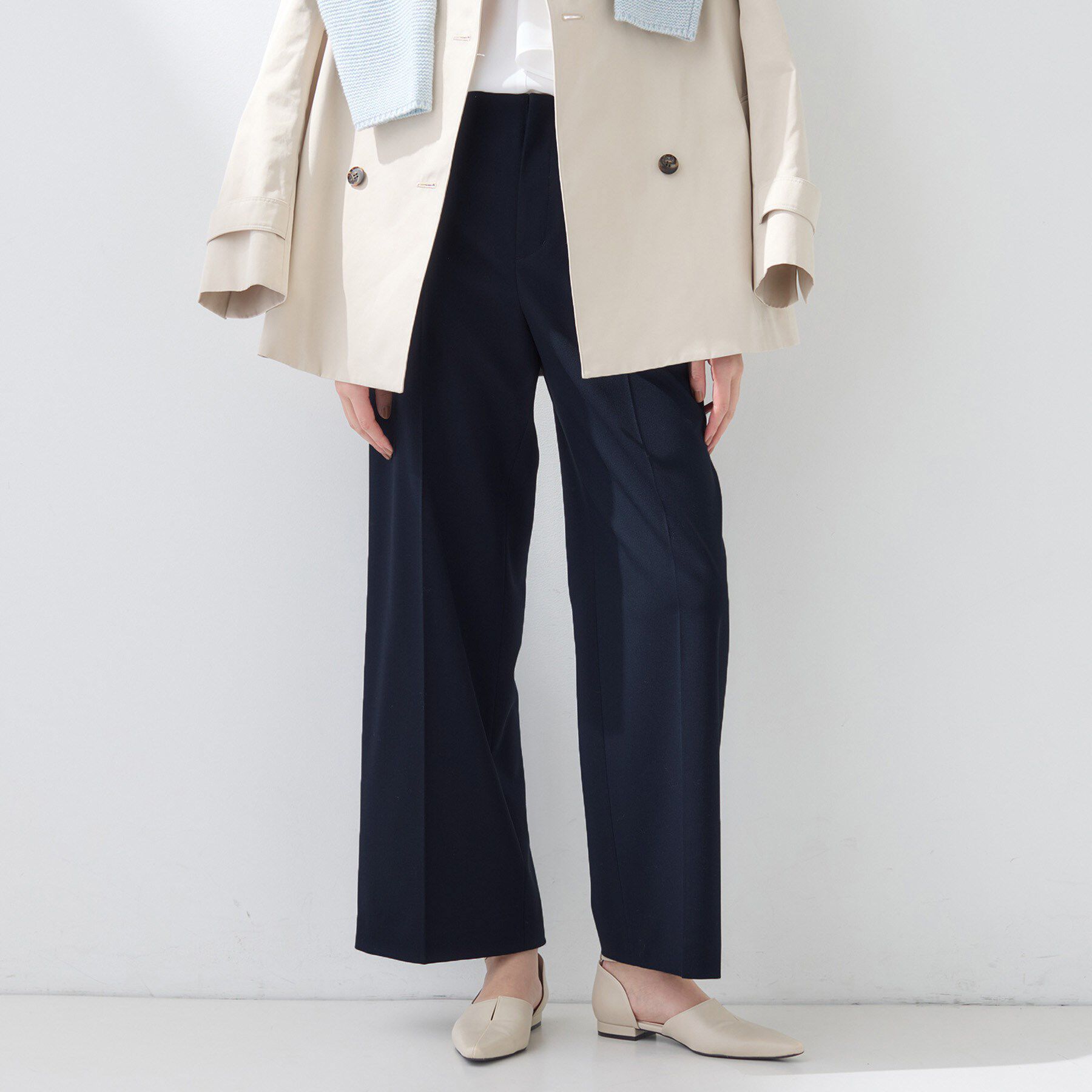 INDIVI「【新作褒められパンツ】快温ワイドパンツ」|その他|