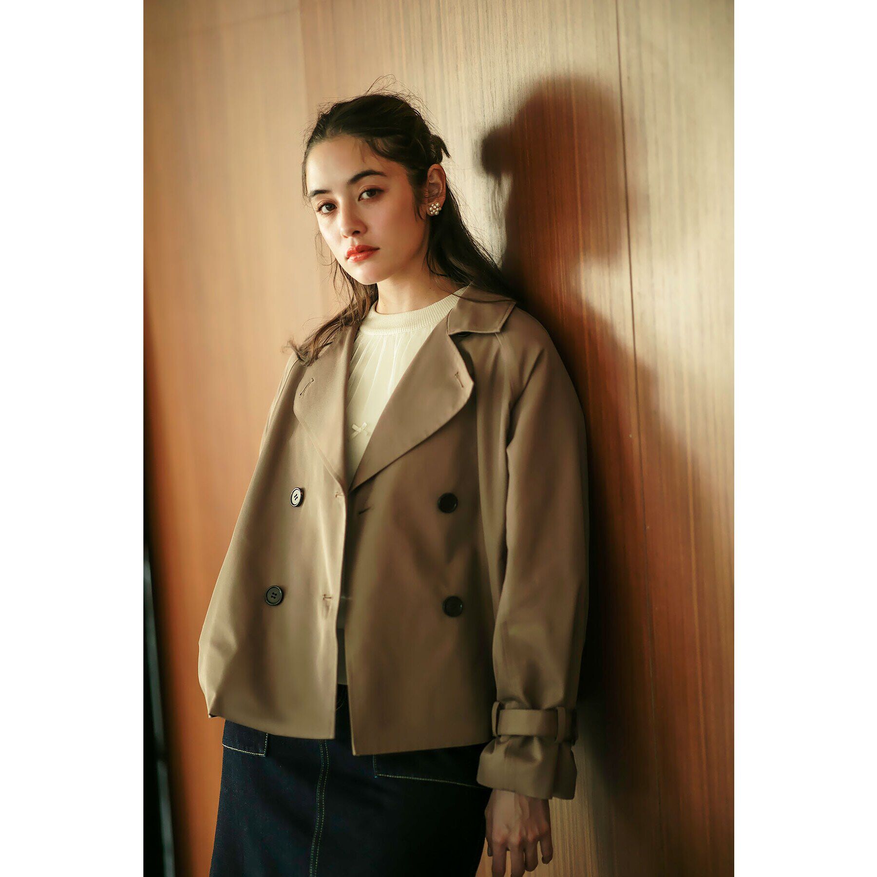 index「キャンディースリーブショートトレンチコート【洗濯機洗い可/撥水/静電気防止】」|トレンチコート|