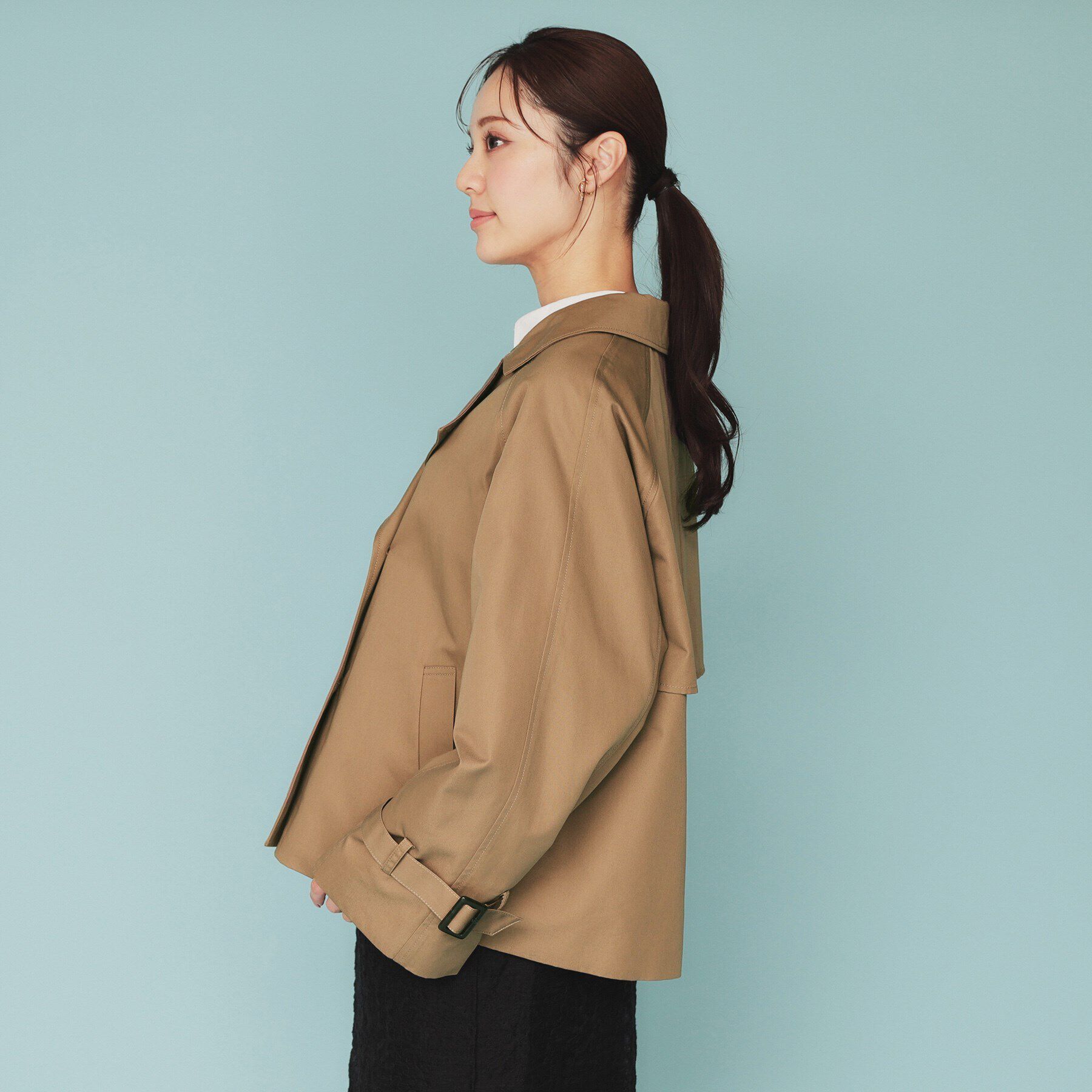 index「キャンディースリーブショートトレンチコート【洗濯機洗い可/撥水/静電気防止】」|トレンチコート|