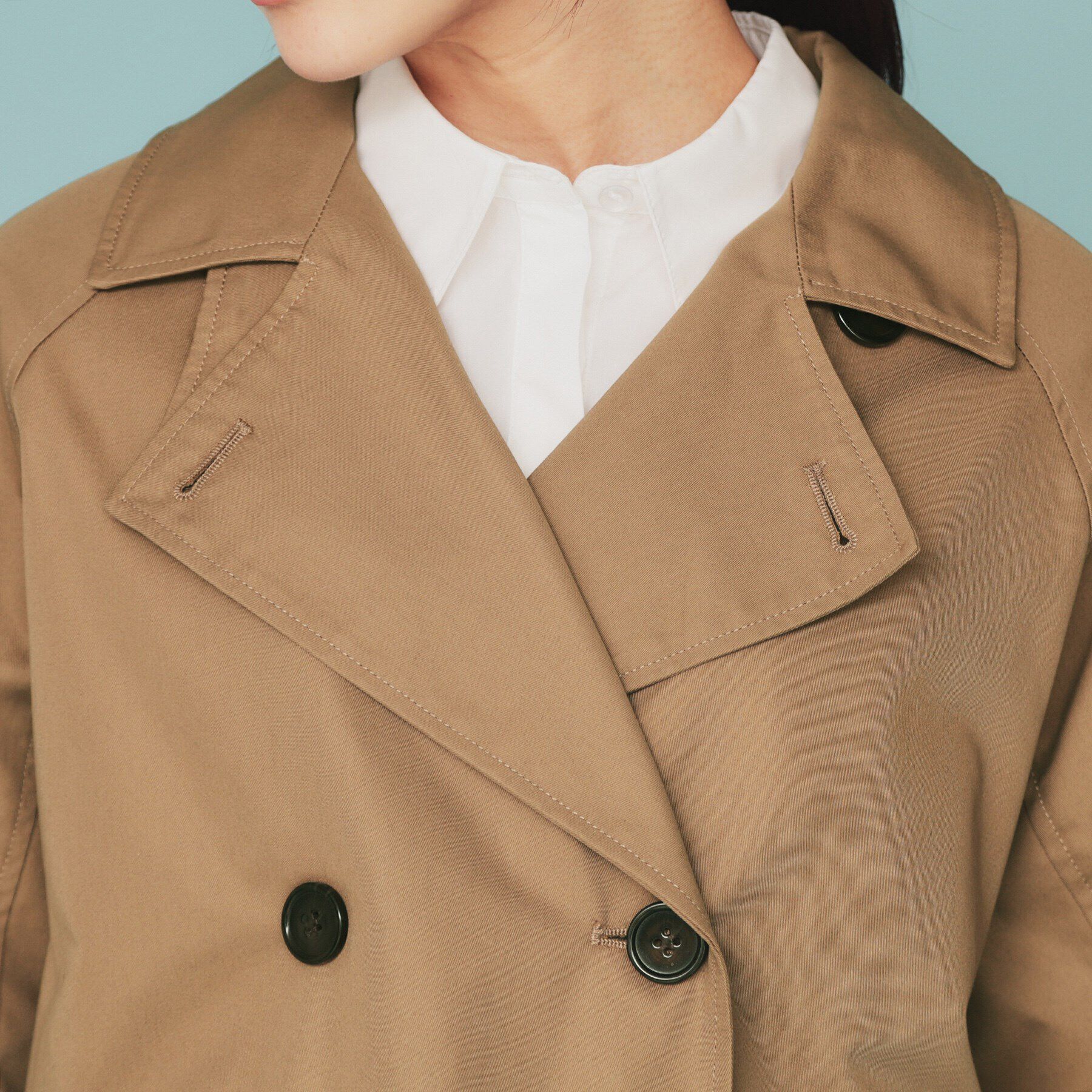 index「キャンディースリーブショートトレンチコート【洗濯機洗い可/撥水/静電気防止】」|トレンチコート|