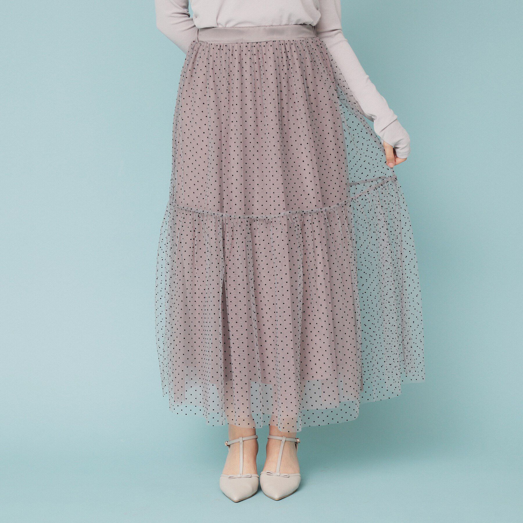 index「ドットチュールティアードスカート【洗濯機洗い可】」|スカート|