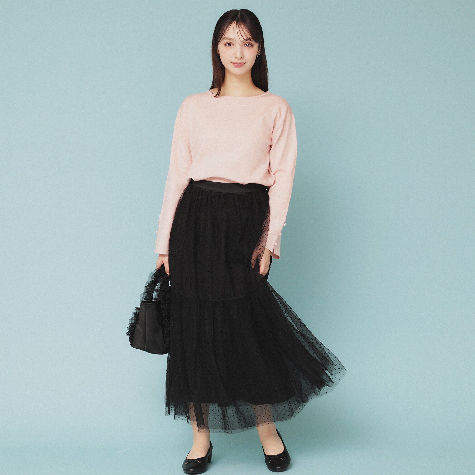 index「ドットチュールティアードスカート【洗濯機洗い可】」|スカート|