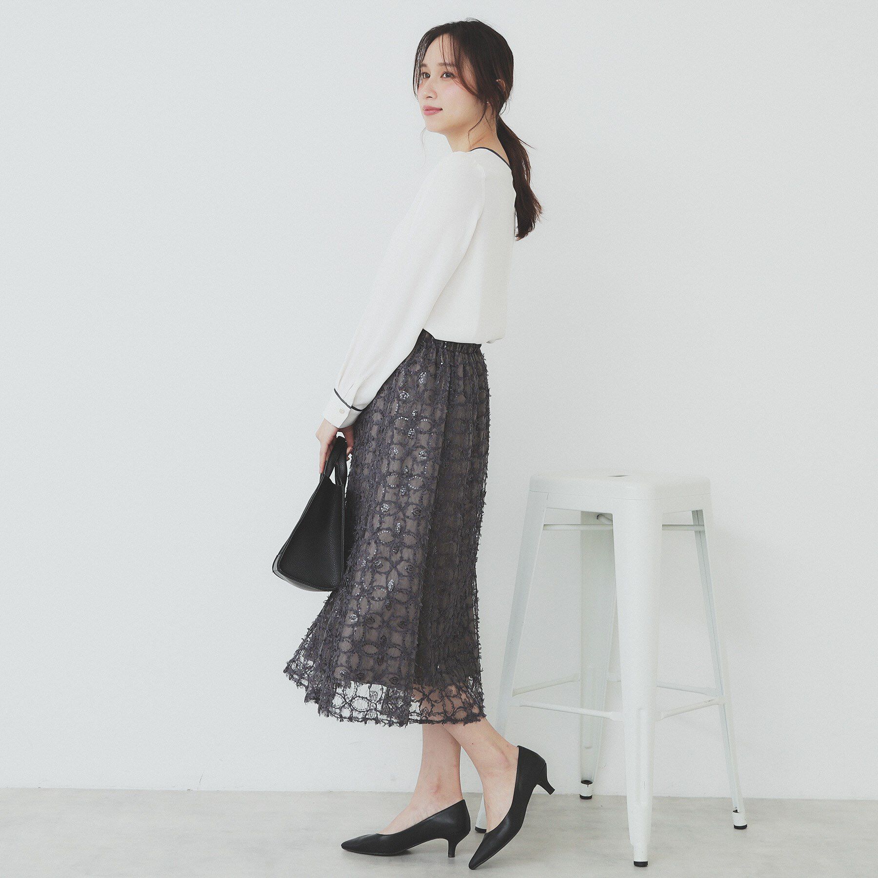 index「フラワーレース刺繍マーメイドスカート【洗濯機洗い可】」|スカート|