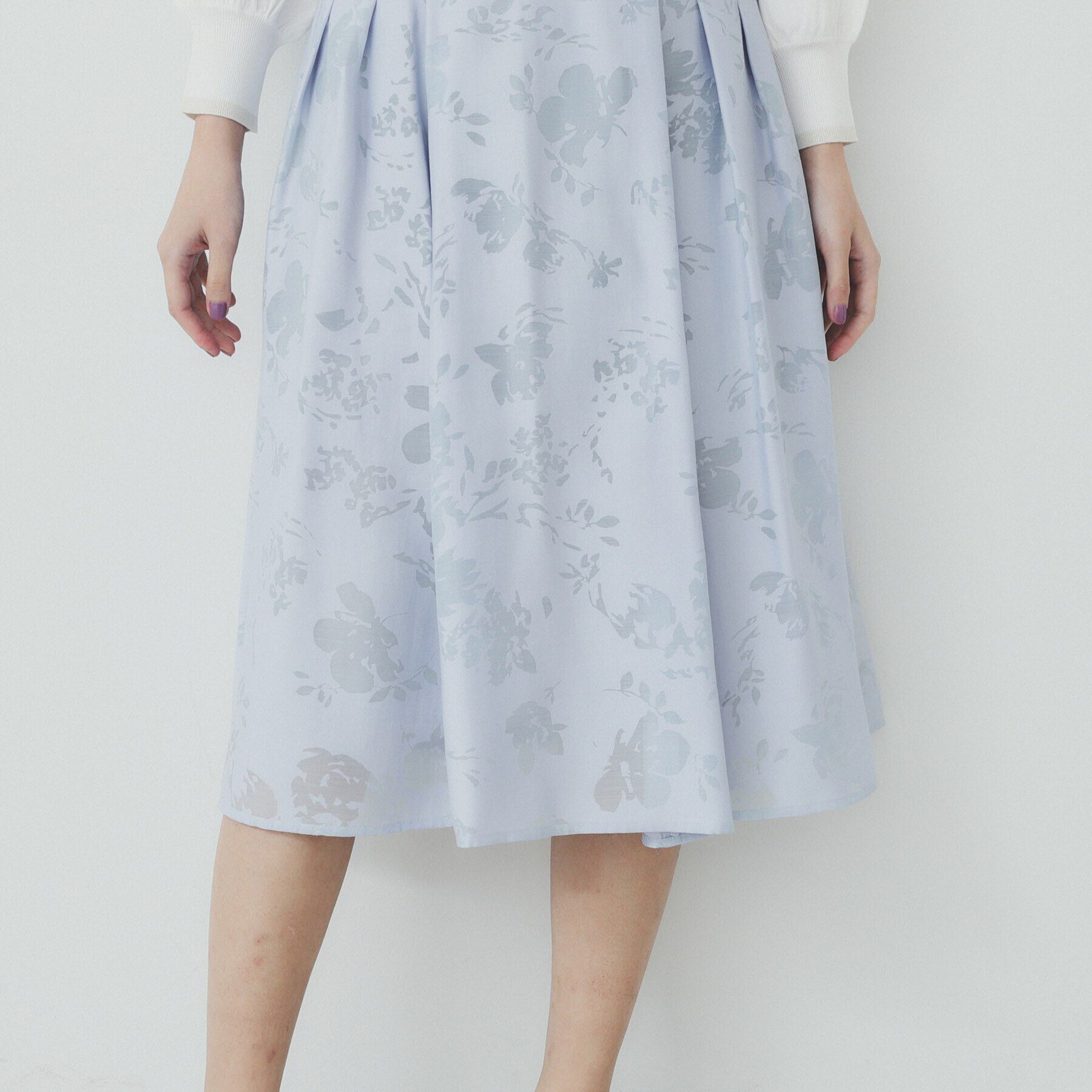 index「フラワータックフレアスカート【洗濯機洗い可】」|スカート|