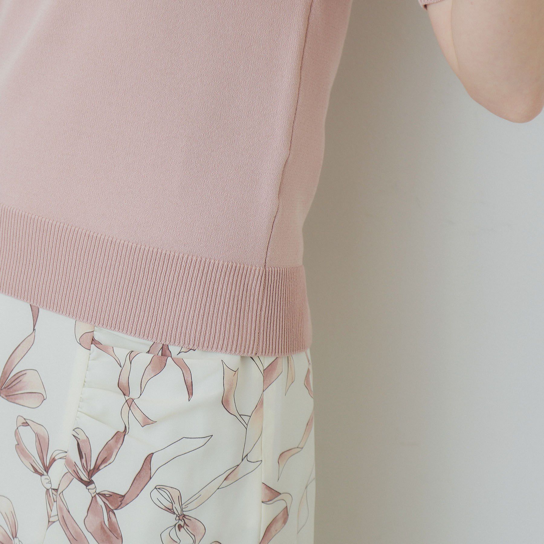 index「アシメリボンオフショルニット【洗濯機洗い可】」|ニット・セーター|