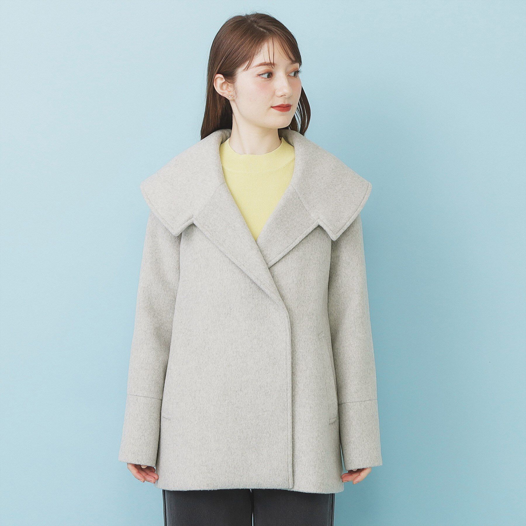 index「ベルト付ビッグカラーミドルコート」|チェスターコート|