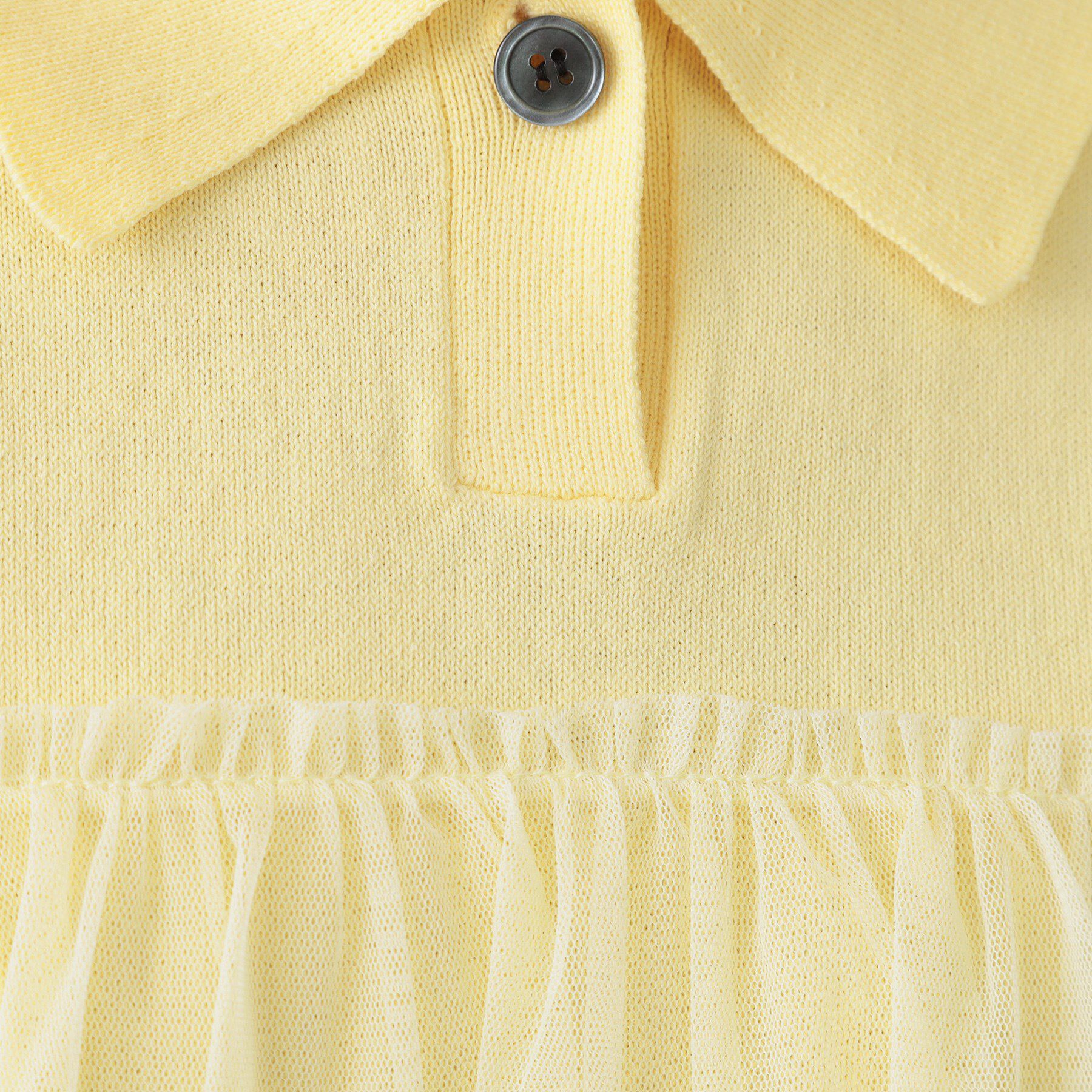 OPAQUE.CLIP「チュールティアードドッキングポロニット【洗濯機洗い可】」|ニット・セーター|