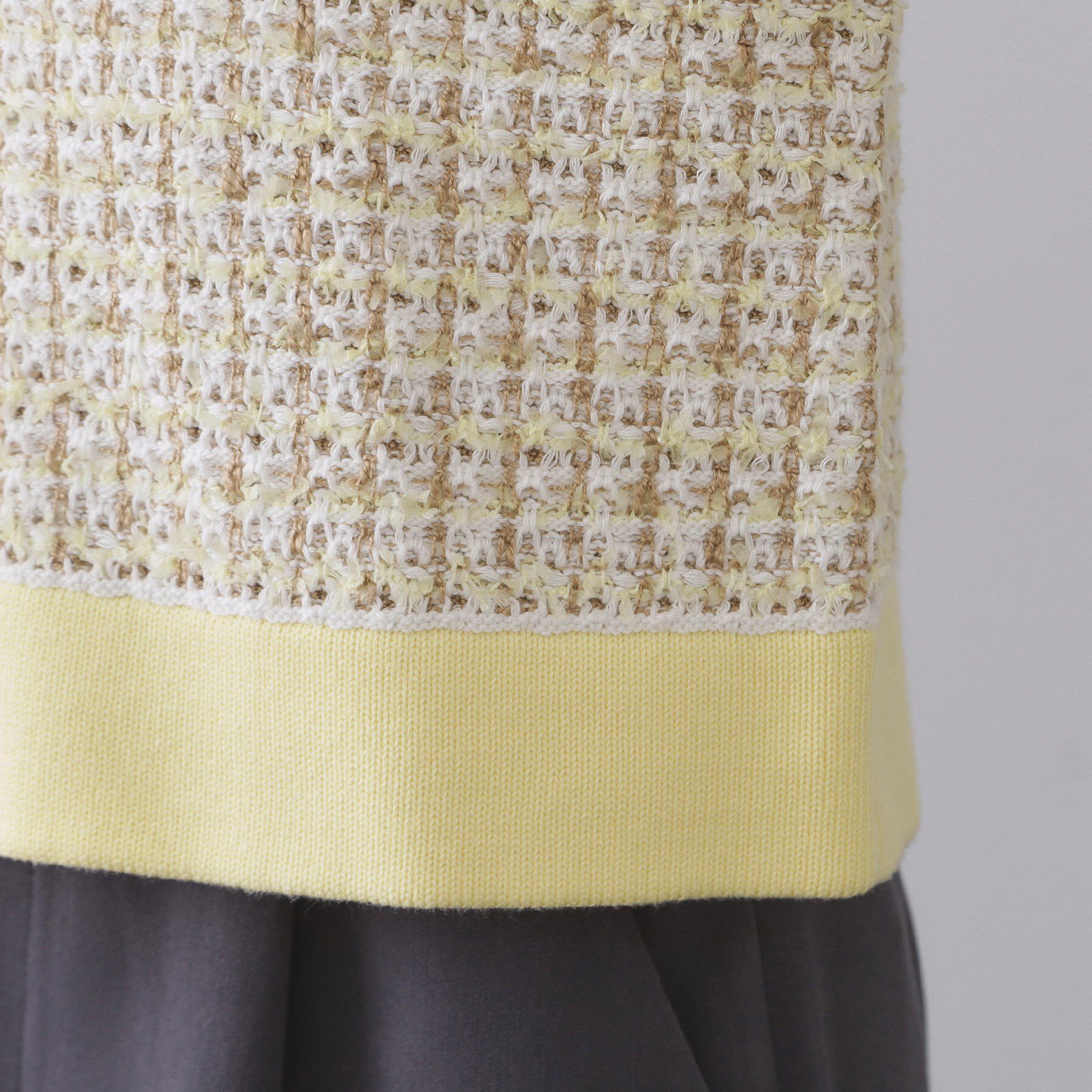 OPAQUE.CLIP「ツイードライクZIPニットカーディガン」|カーディガン|