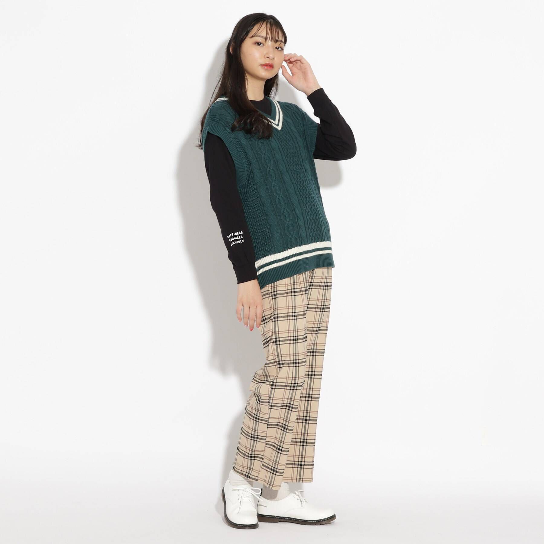 PINK-latte「レースアップ合皮シューズ」|その他|