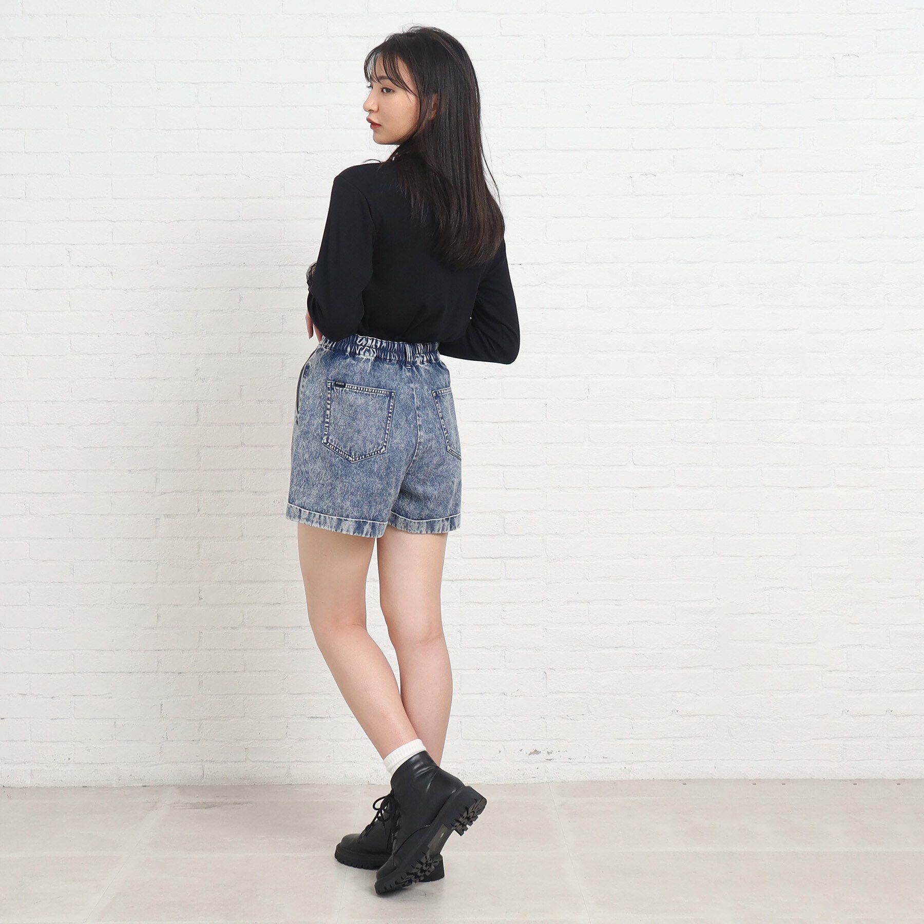 PINK-latte「【165cmサイズあり】袖シアードッキングプルオーバー」|Tシャツ・カットソー|