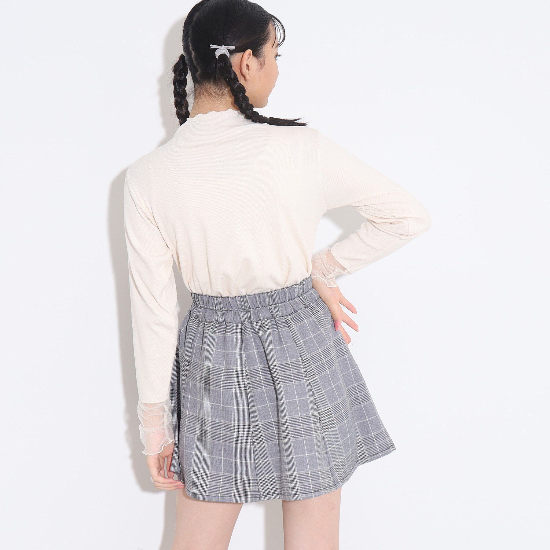 PINK-latte「【165cmサイズあり】袖シアードッキングプルオーバー」|Tシャツ・カットソー|