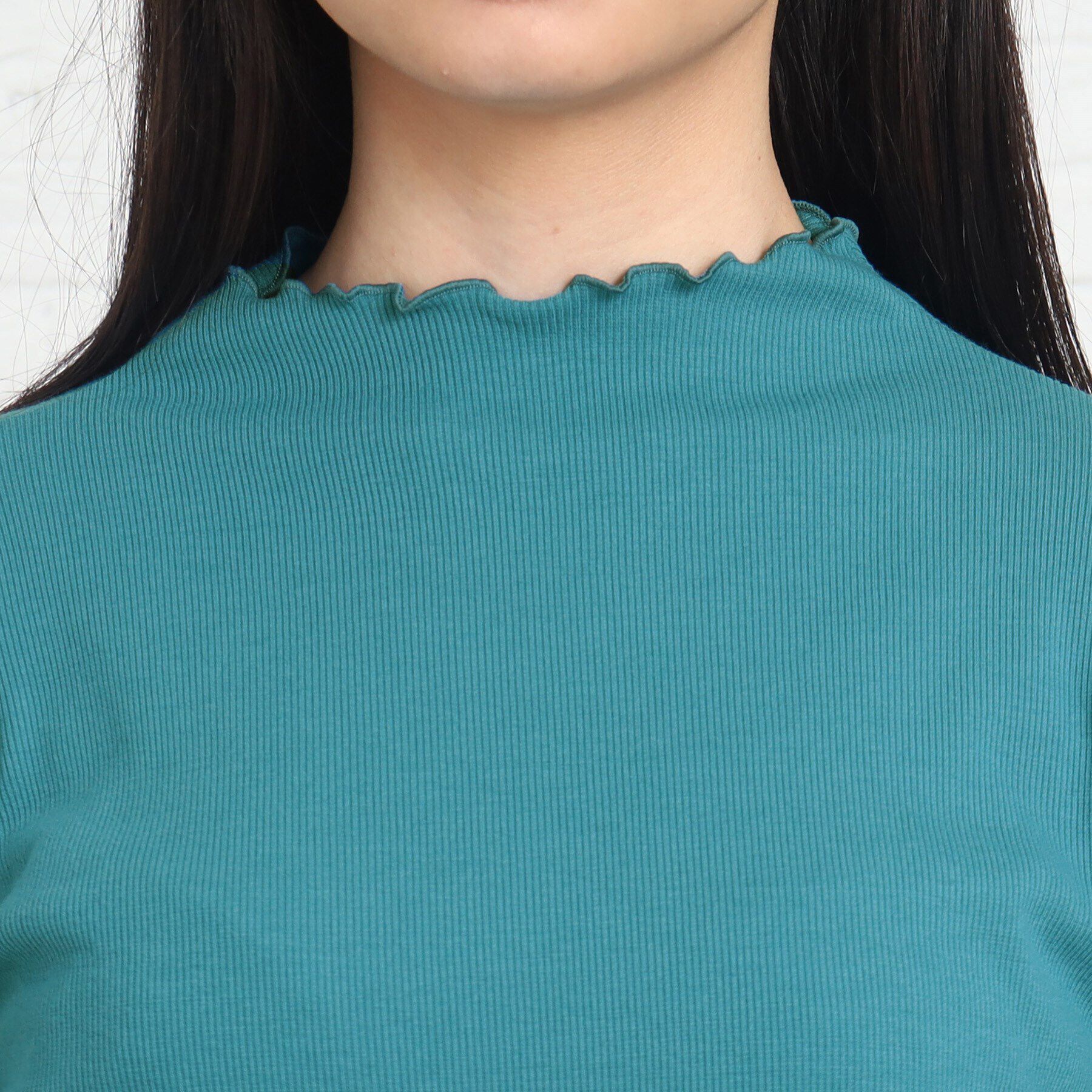 PINK-latte「【165cmサイズあり】袖シアードッキングプルオーバー」|Tシャツ・カットソー|