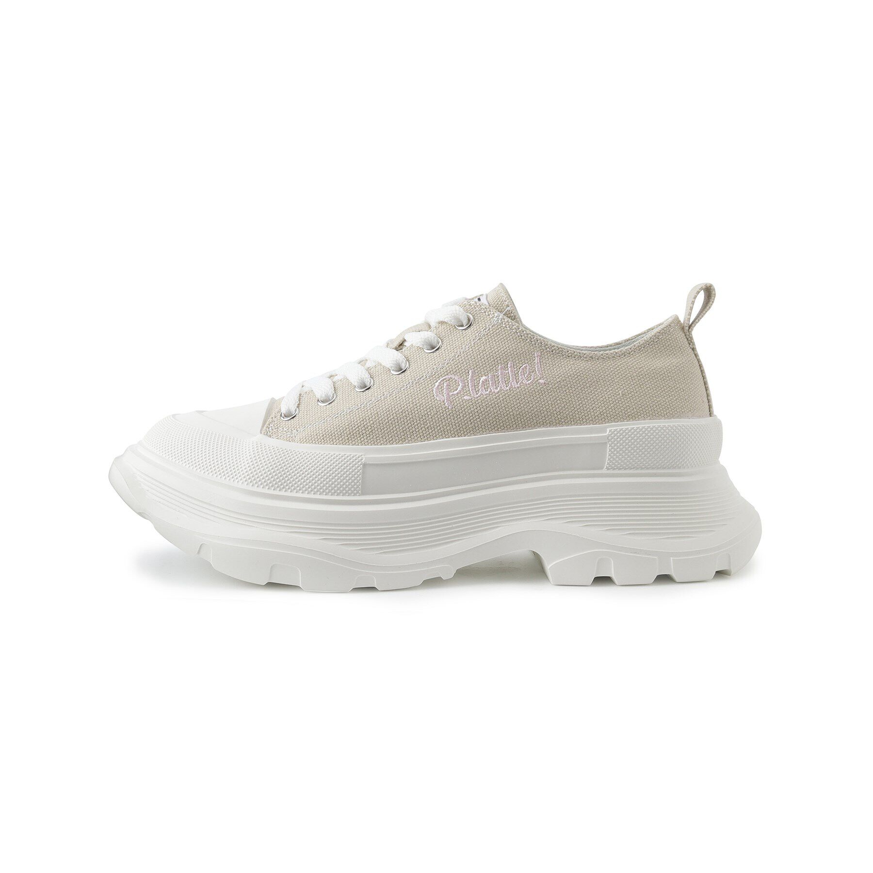 PINK-latte「厚底キャンパスローカットスニーカー」|スニーカー|