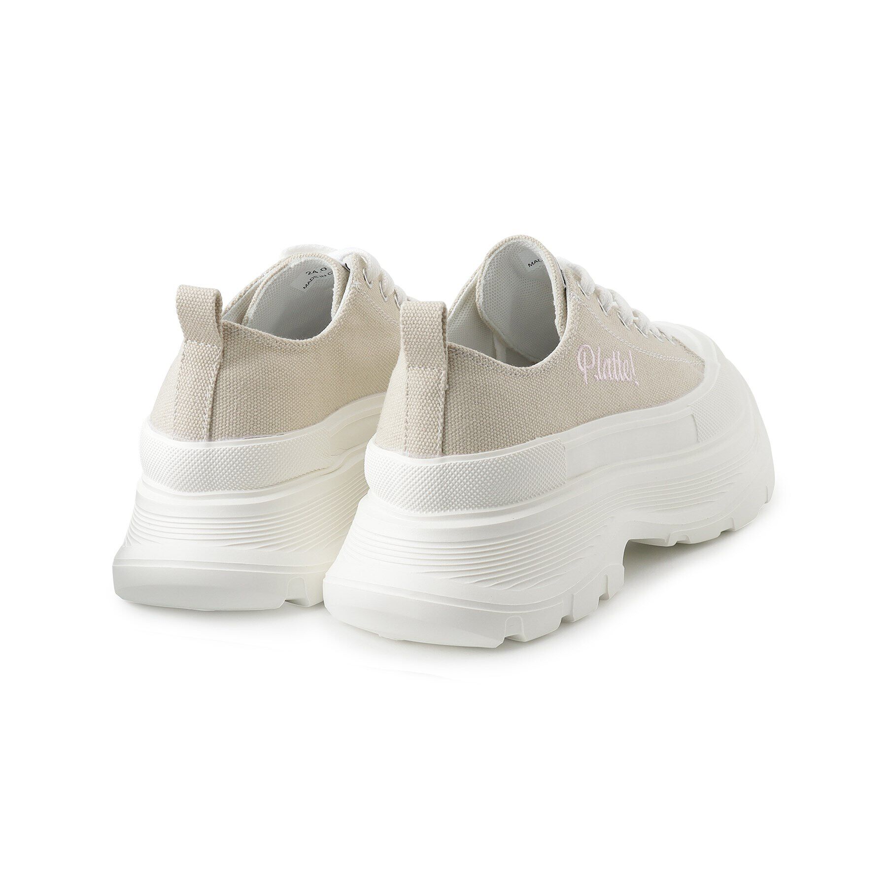 PINK-latte「厚底キャンパスローカットスニーカー」|スニーカー|