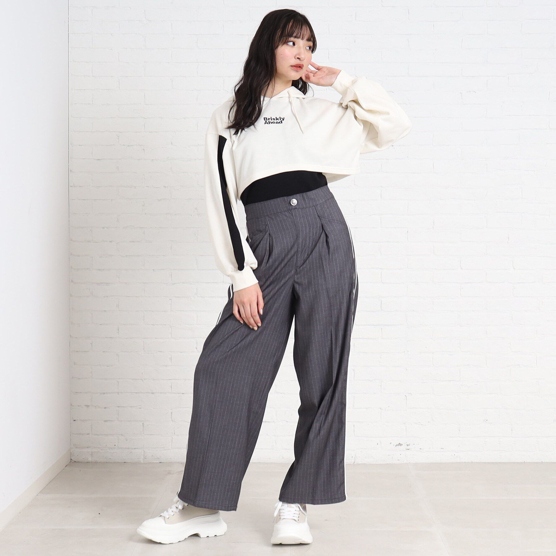 PINK-latte「厚底キャンパスローカットスニーカー」|スニーカー|