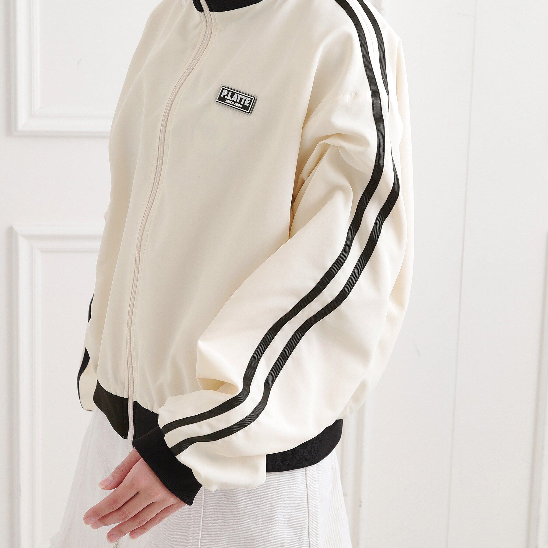 PINK-latte「トラックジャケット」|ブルゾン・スタジャン|