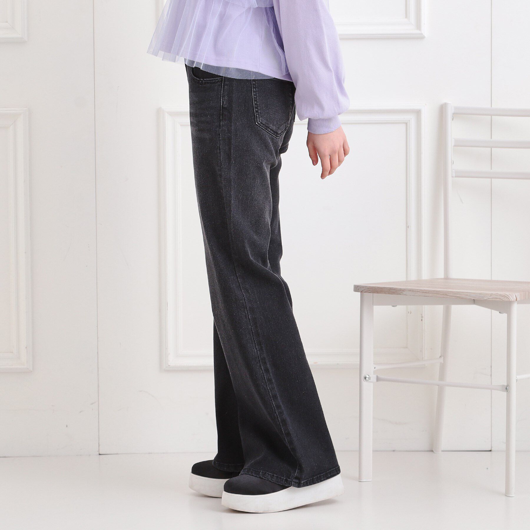 PINK-latte「セミフレアデニムパンツ」|その他|