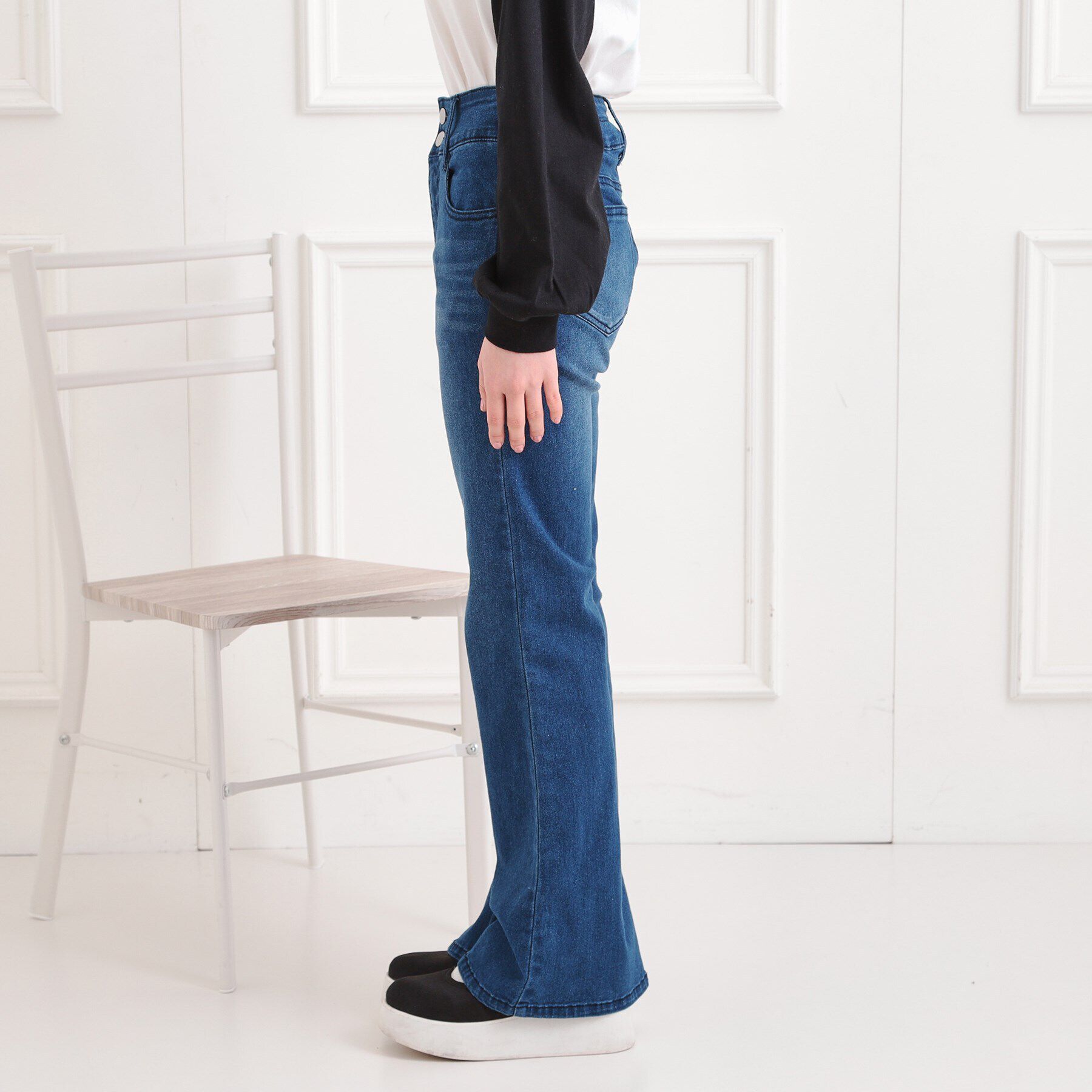 PINK-latte「セミフレアデニムパンツ」|その他|