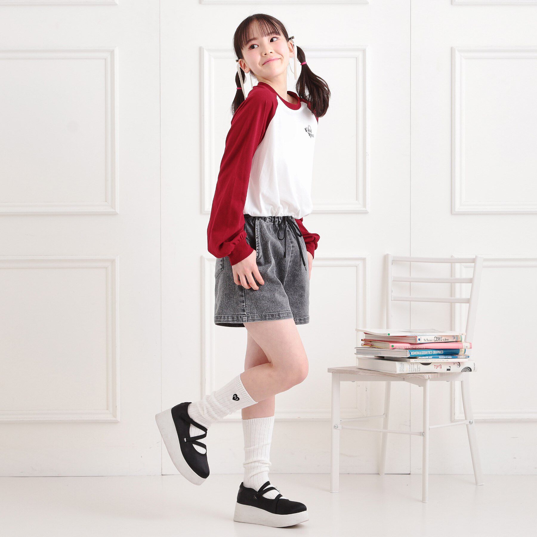 PINK-latte「イージーショートパンツ」|キュロット|