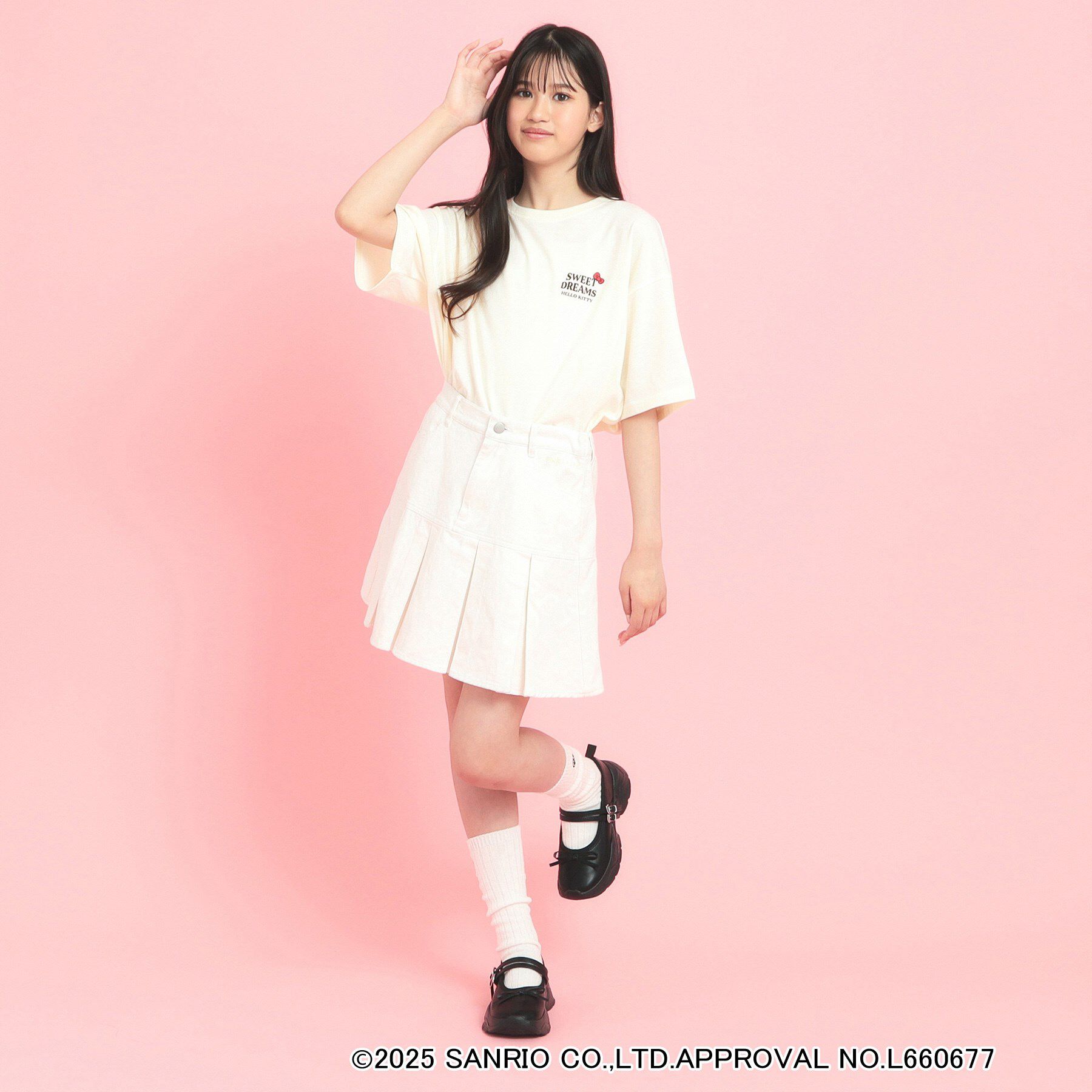 PINK-latte「【サンリオキャラクターズコラボ】バックロゴビッグTシャツ」|Tシャツ・カットソー|