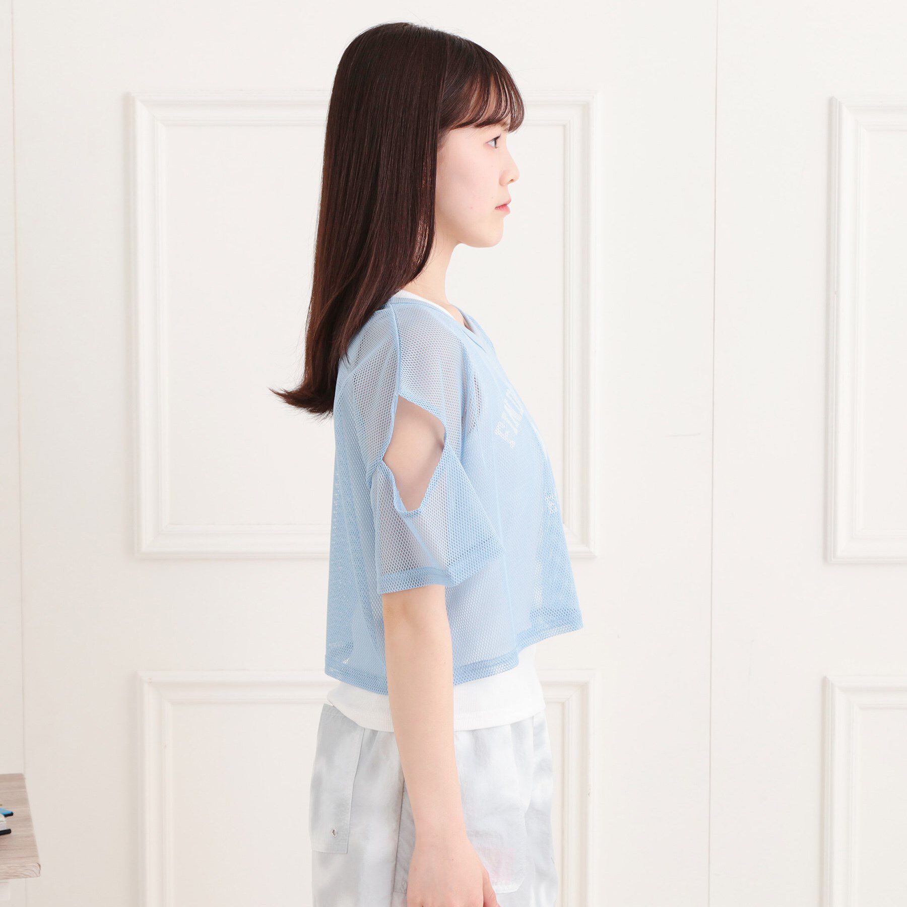 PINK-latte「メッシュTシャツ＋タンクセット」|その他|