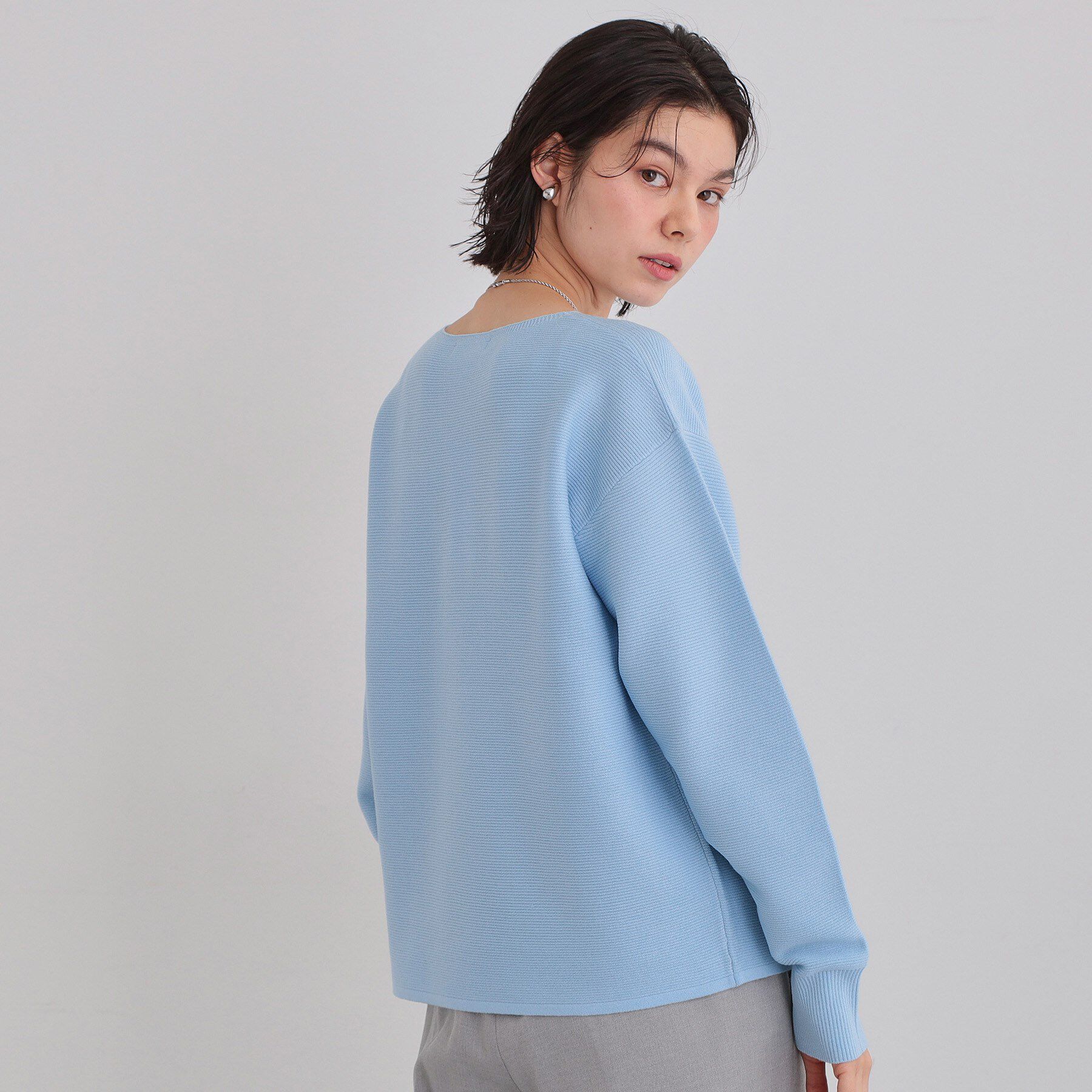 THE SHOP TK「【S-XLサイズ/選べる6色】どこから見ても美しい ガーターニット/蓄熱/洗濯機OK」|ニット・セーター|