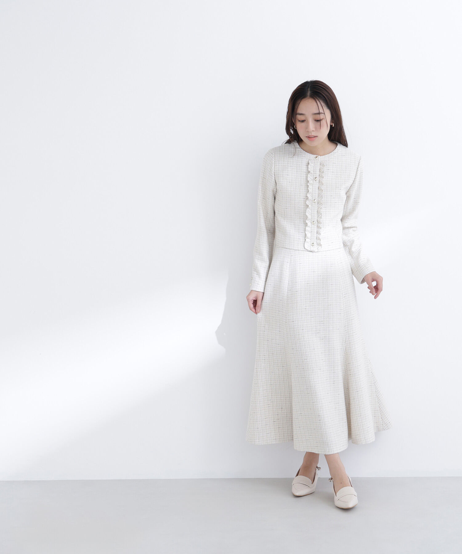  「スプリングツイード SETUP スカート」|スカート|