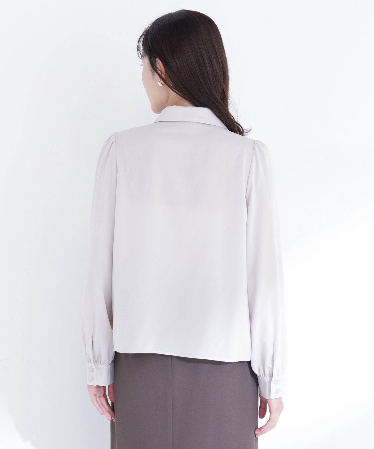  「デザインスカーフ付ブラウス」|シャツ・ブラウス|