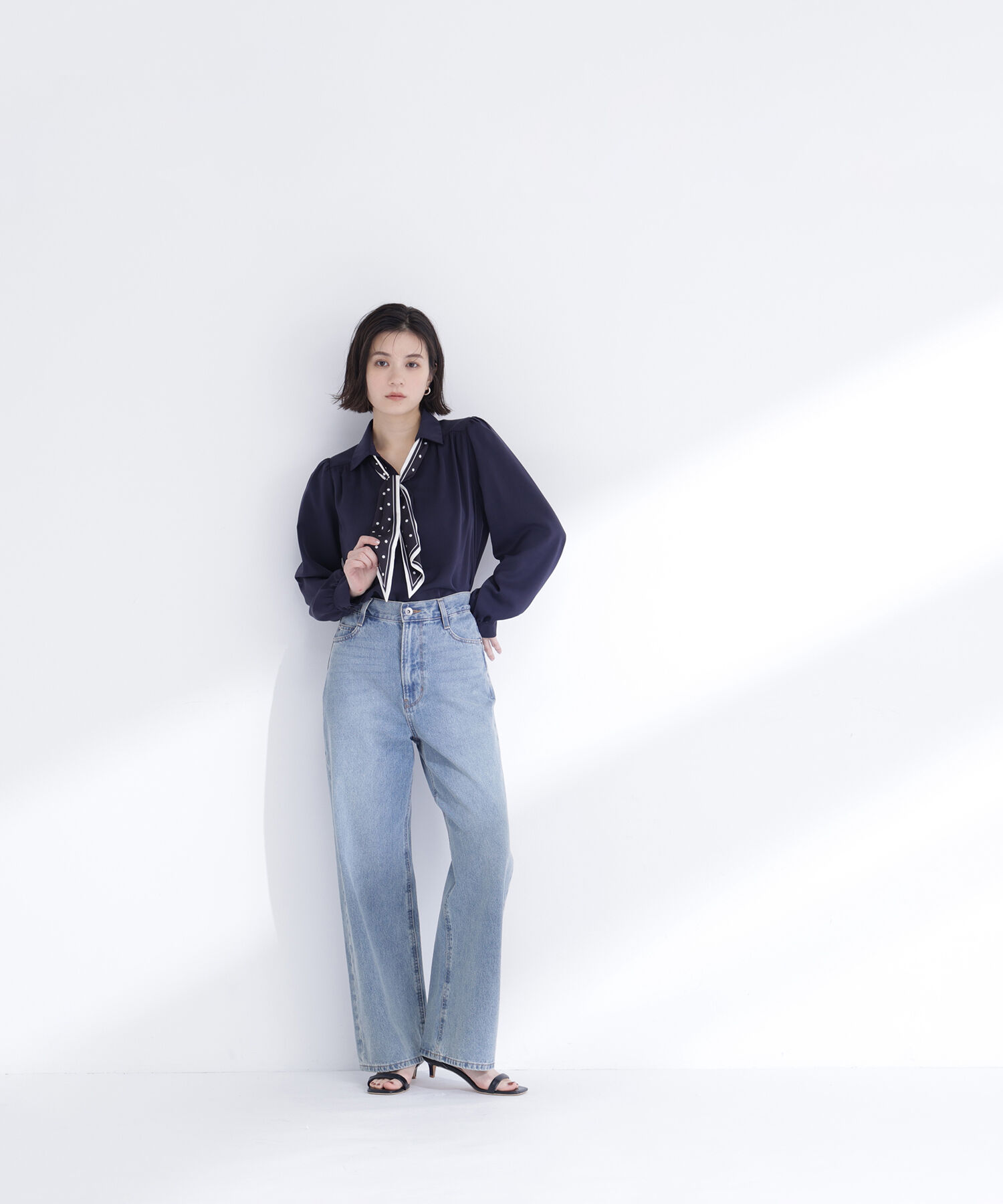  「デザインスカーフ付ブラウス」|シャツ・ブラウス|