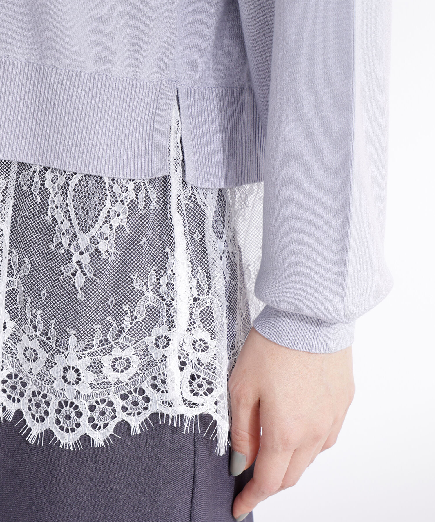  「レースドッキングニット」|ニット・セーター|