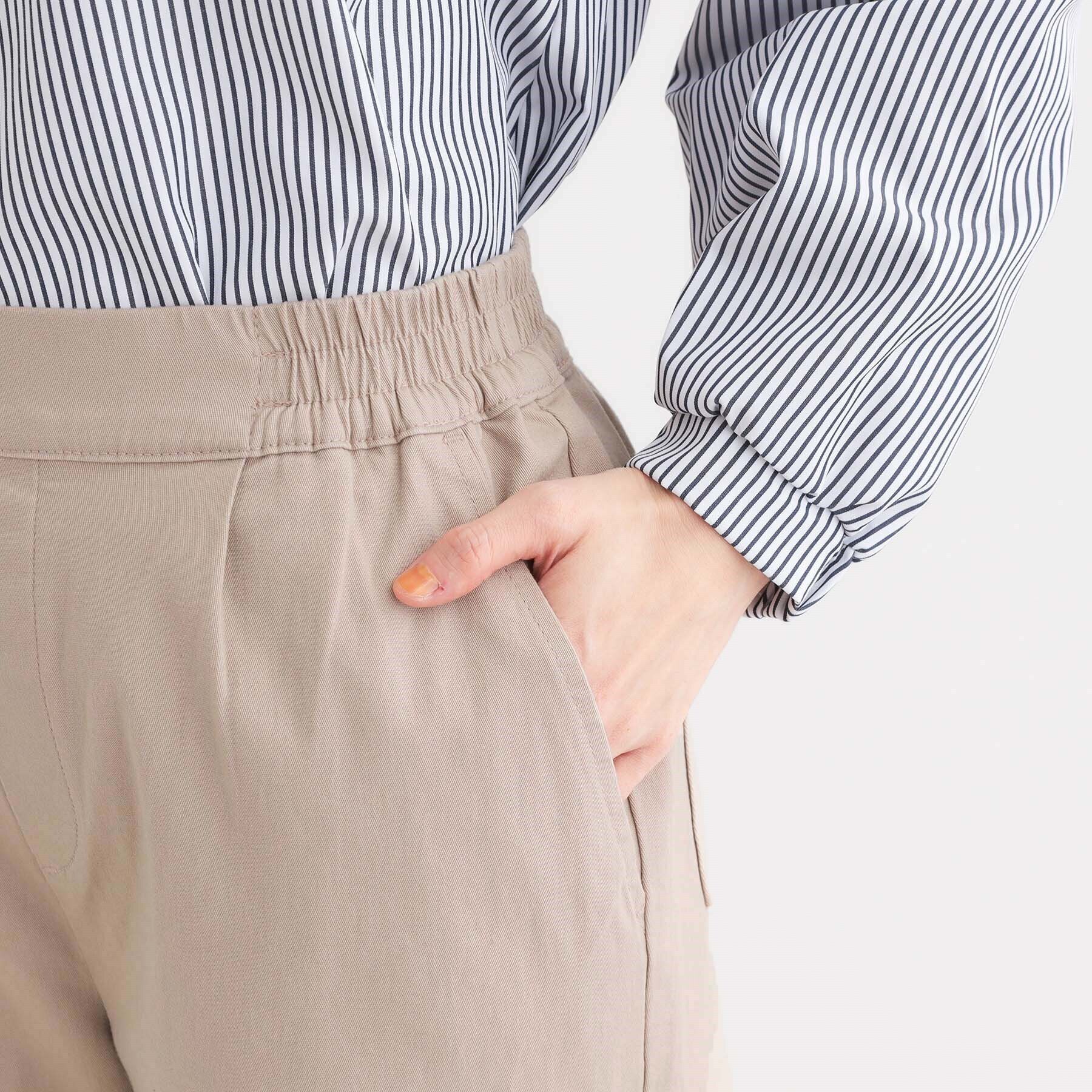 SHOO･LA･RUE「【洗える/S-3L】ストレッチで楽な穿き心地 綿イージーストレートパンツ」|その他|