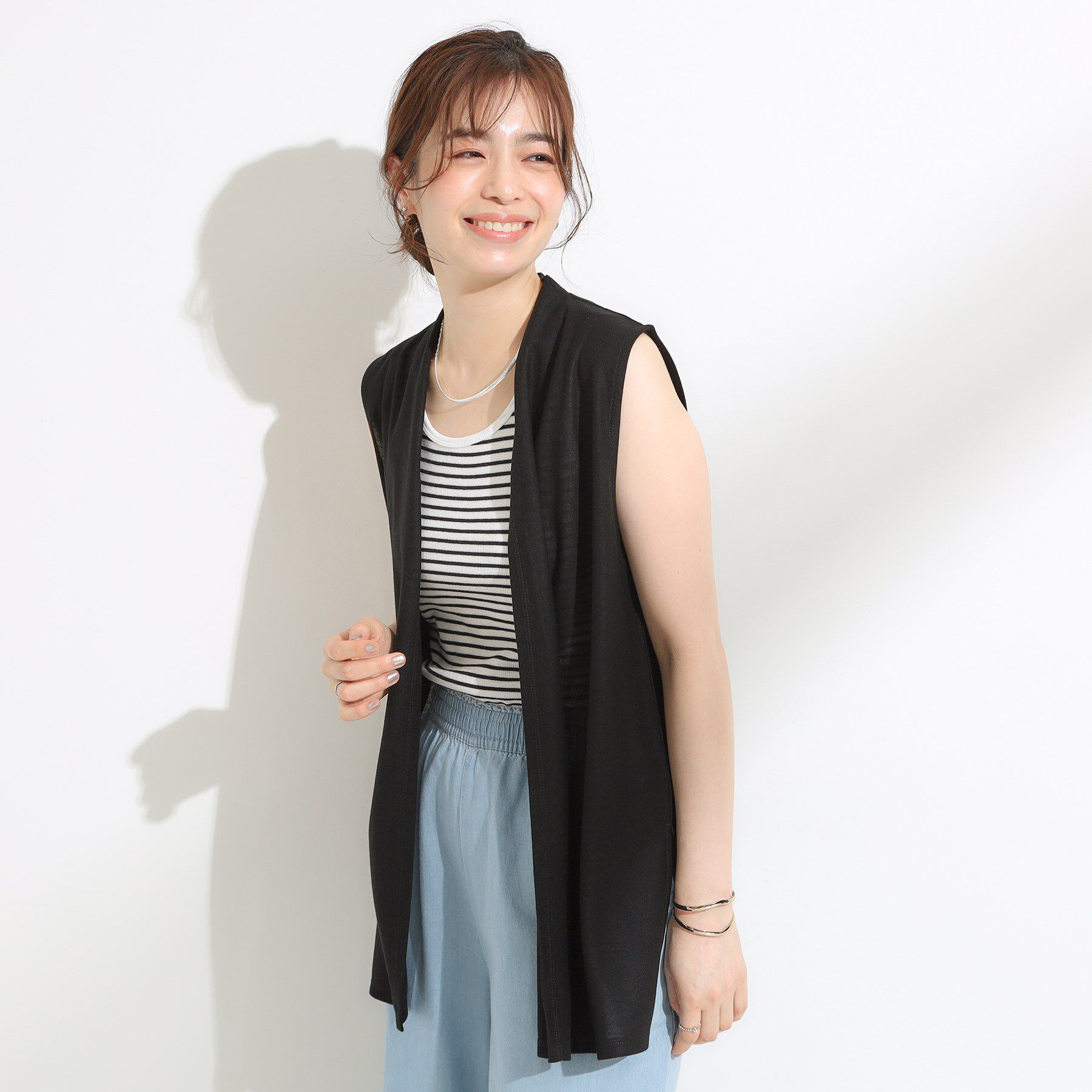 SHOO･LA･RUE「【2点セット】着回しいろいろ ジレ＋ロゴTシャツ」|その他|